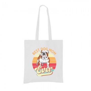 Best Dogmom Retro - Angol Bulldog Bevásárló táska