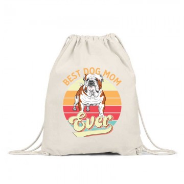 Best Dogmom Retro - Angol Bulldog Tornazsák
