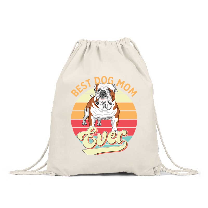 Best Dogmom Retro - Angol Bulldog Tornazsák