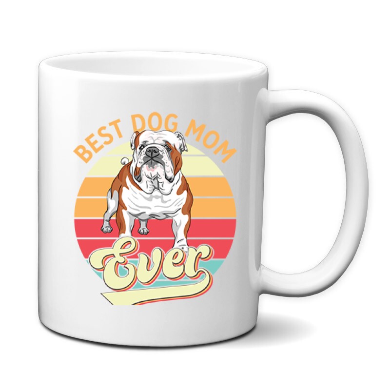 Best Dogmom Retro - Angol Bulldog Bögre
