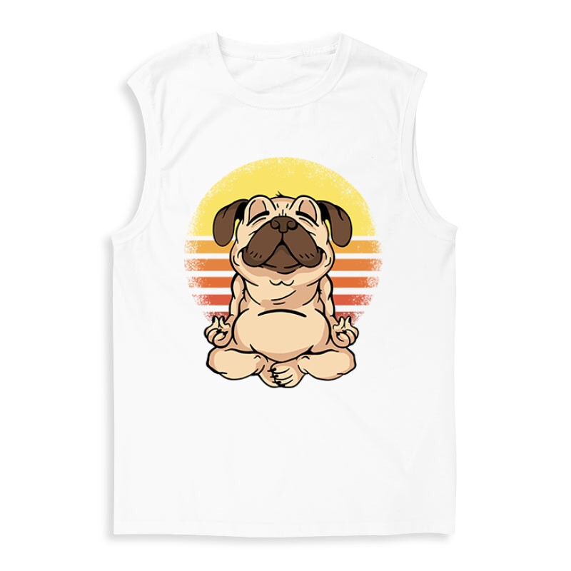 Bulldog Meditáció Férfi Trikó