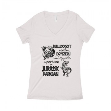 Bulldogot nevelni - AB Női póló V kivágott