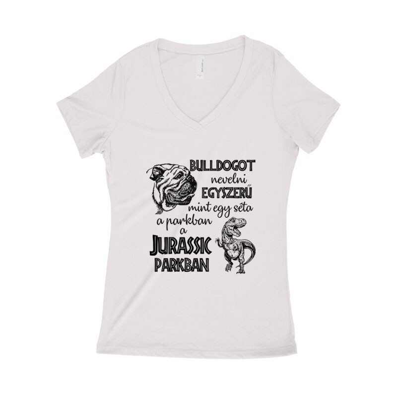 Bulldogot nevelni - AB Női póló V kivágott