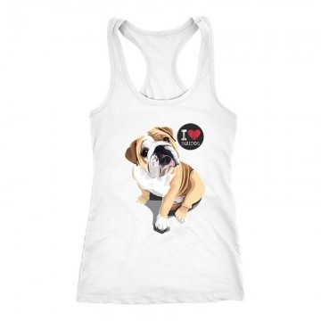 I Love English Bulldog Női Trikó