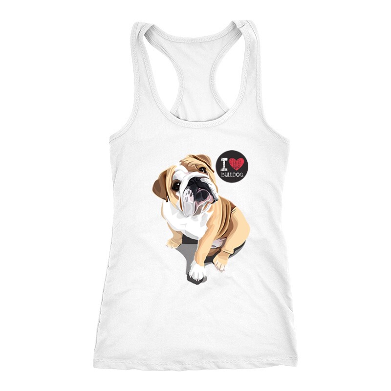 I Love English Bulldog Női Trikó