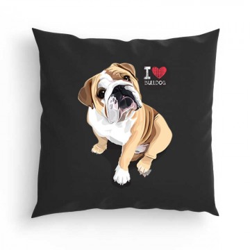 I Love English Bulldog Párna