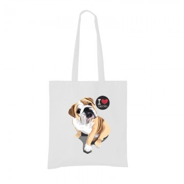 I Love English Bulldog Bevásárló táska