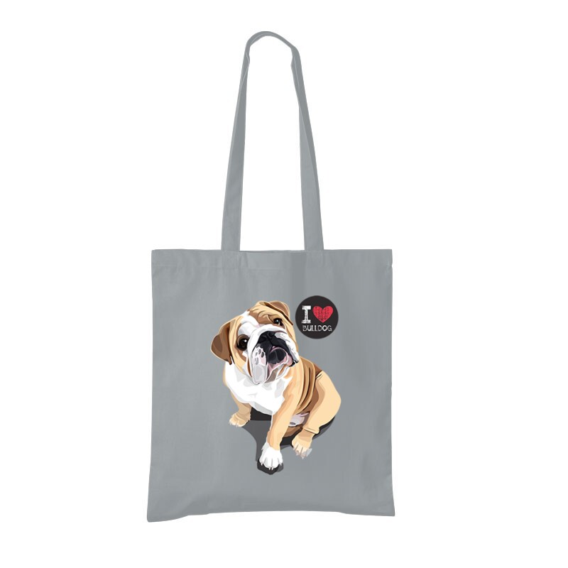 I Love English Bulldog Bevásárló táska