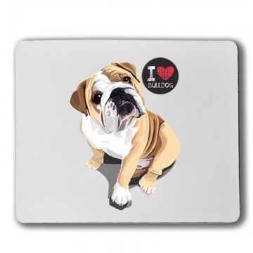 I Love English Bulldog Egérpad