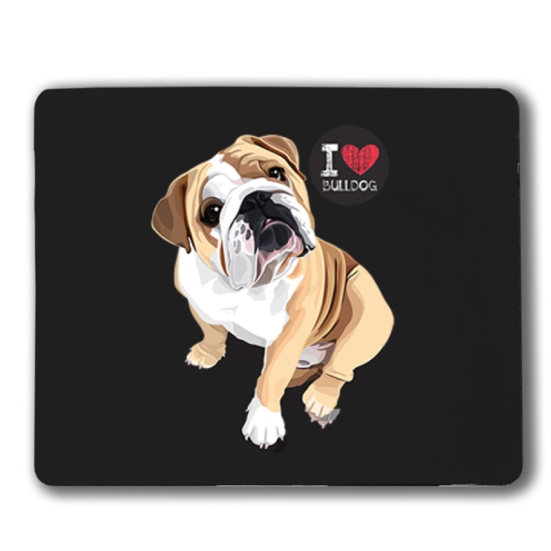 I Love English Bulldog Egérpad