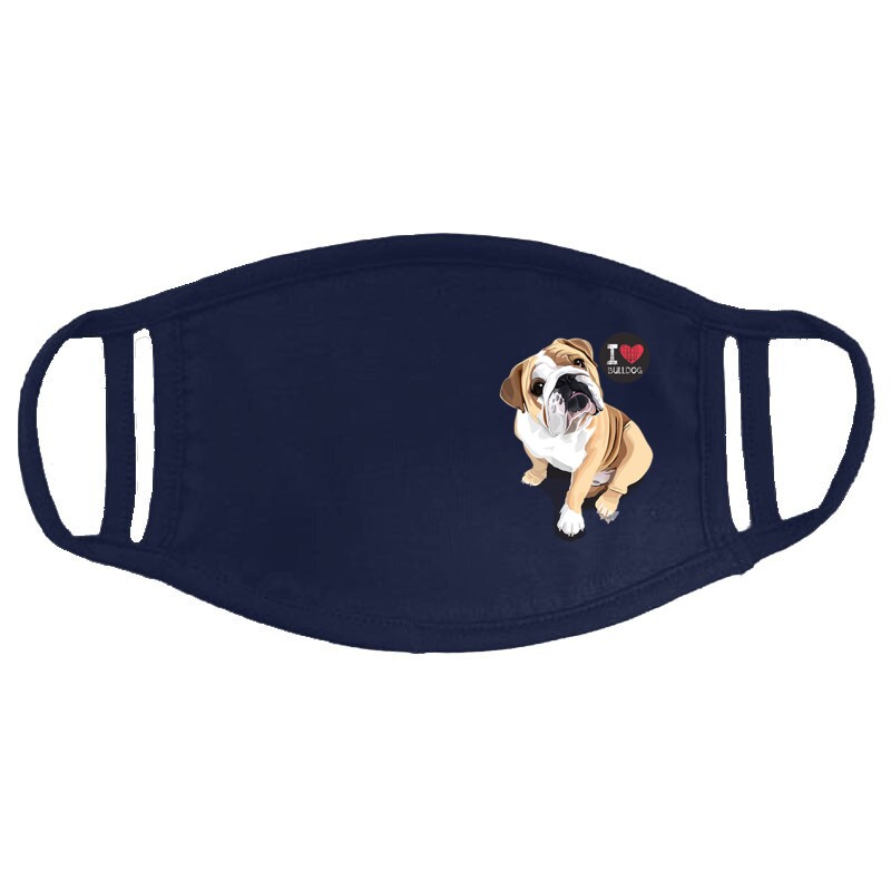 I Love English Bulldog Arcmaszk