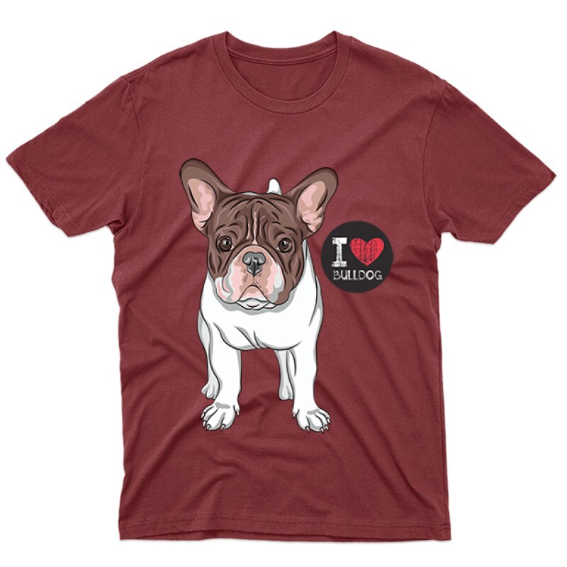I Love French Bulldog Férfi póló