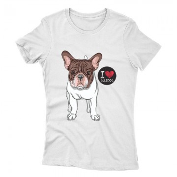 I Love French Bulldog Női póló