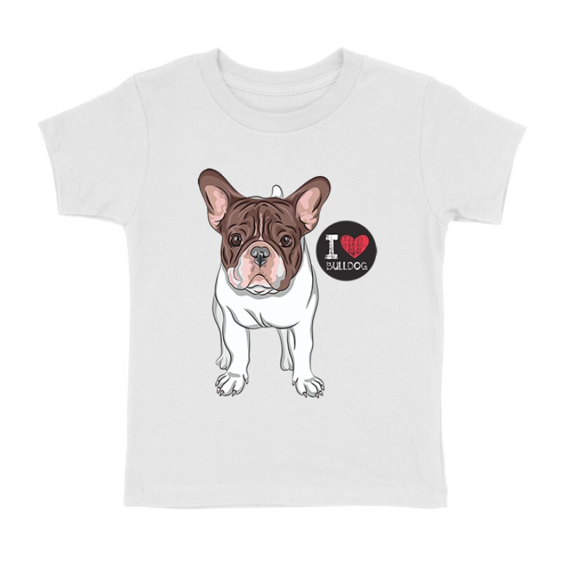 I Love French Bulldog Gyermek póló