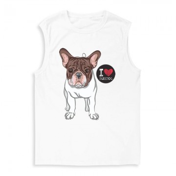 I Love French Bulldog Férfi Trikó