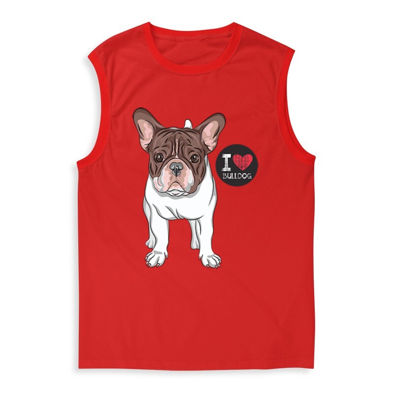 I Love French Bulldog Férfi Trikó