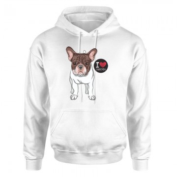 I Love French Bulldog Unisex pulóver