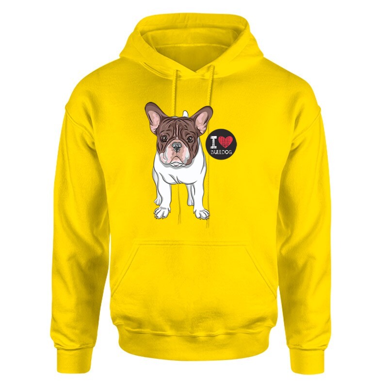 I Love French Bulldog Unisex pulóver