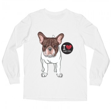 I Love French Bulldog Hosszú ujjú póló
