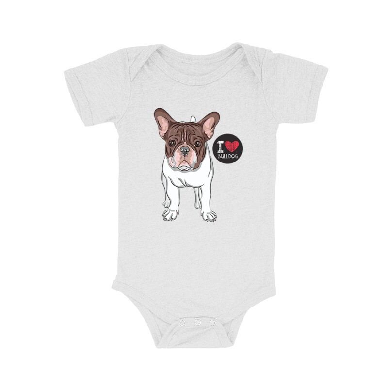 I Love French Bulldog Bébi body