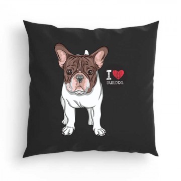 I Love French Bulldog Párna
