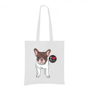I Love French Bulldog Bevásárló táska