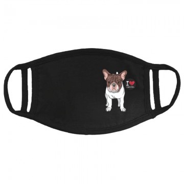 I Love French Bulldog Arcmaszk