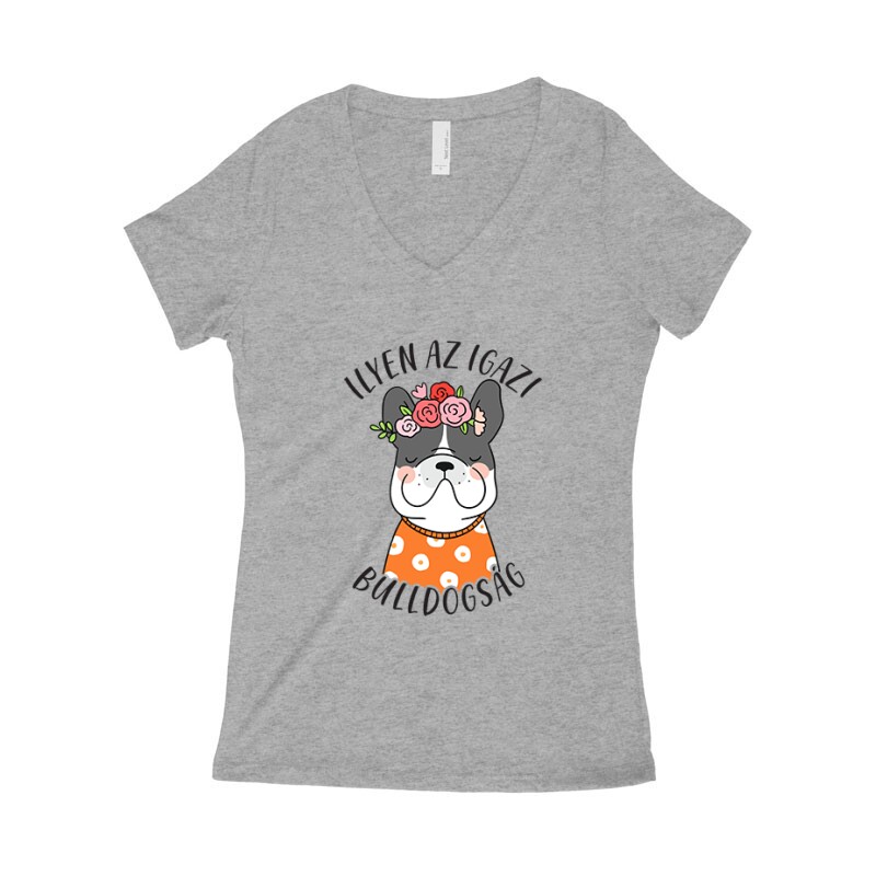 Igazi Bulldogság Női póló V kivágott
