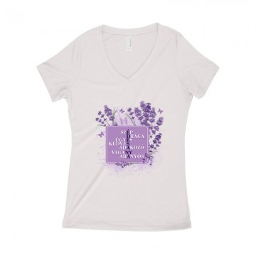 Édesanya (Levendula) Női póló V kivágott