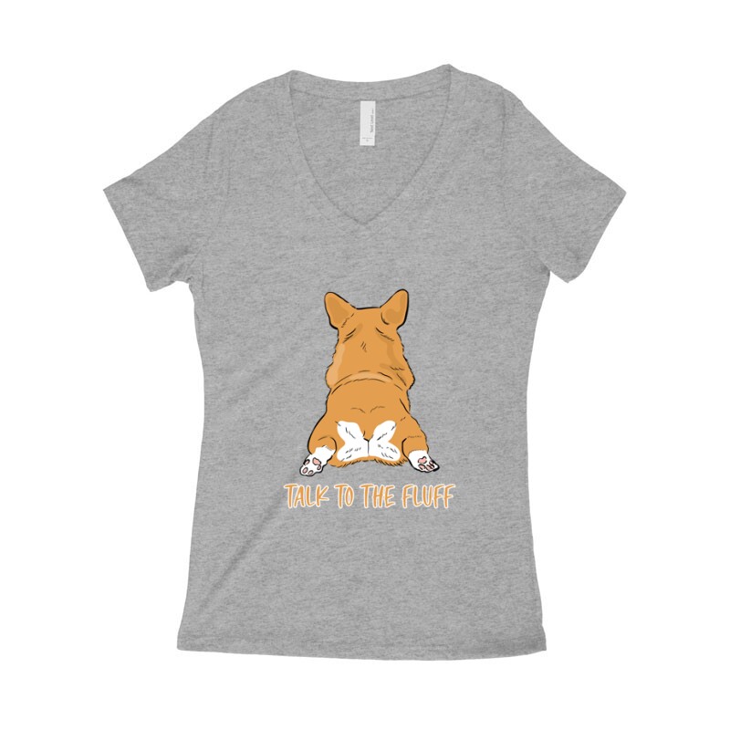 Talk to the Fluff Női póló V kivágott