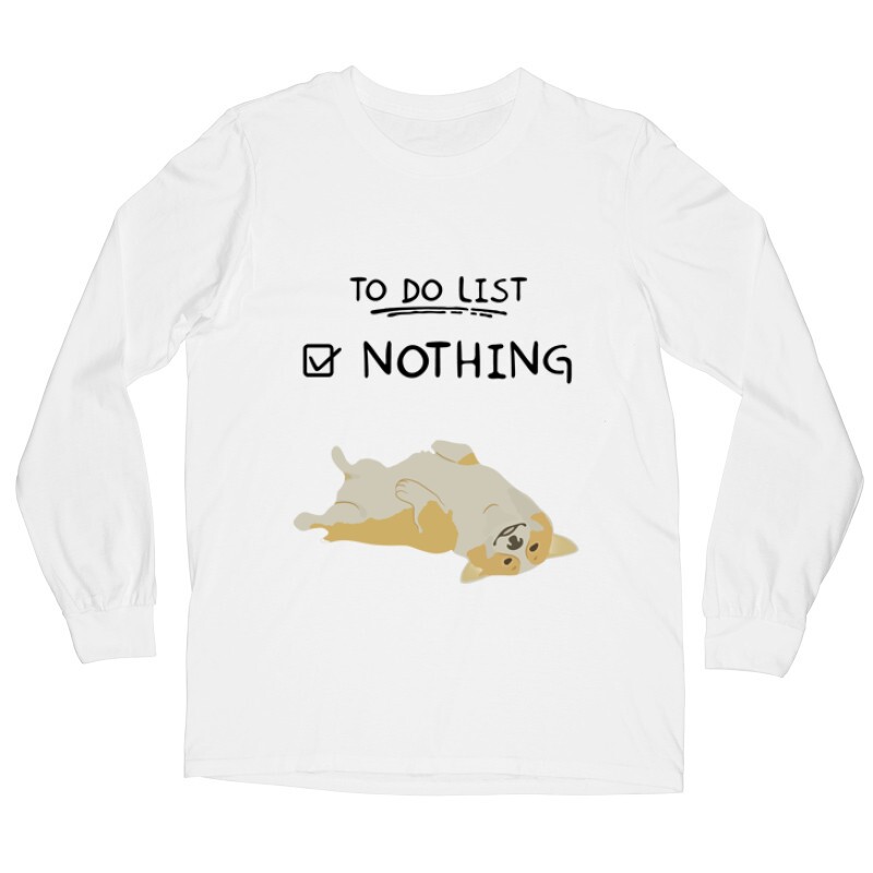 To do List Corgi Hosszú ujjú póló