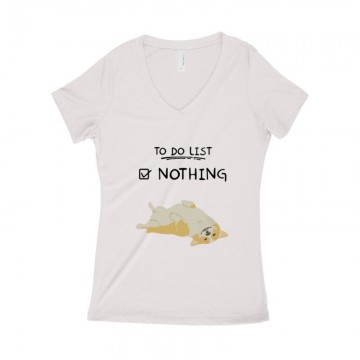 To do List Corgi Női póló V kivágott