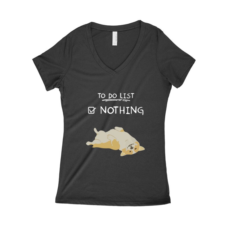 To do List Corgi Női póló V kivágott