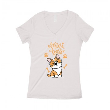 Miniboss Corgi Női póló V kivágott