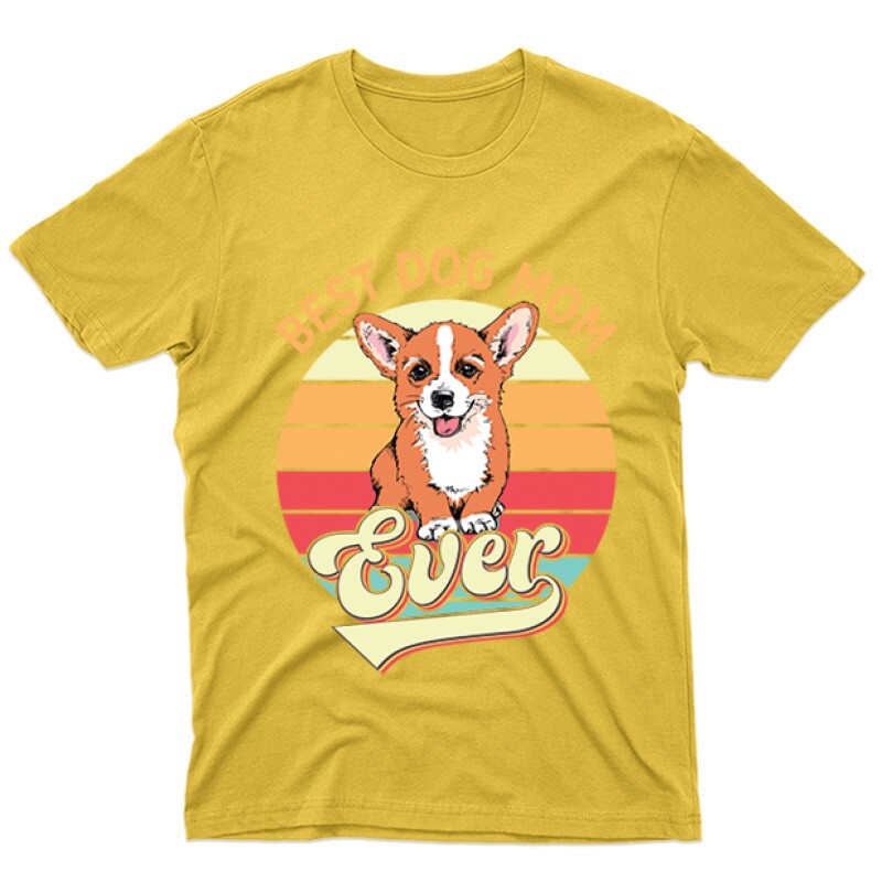 Best Dogmom Retro - Corgi Férfi póló