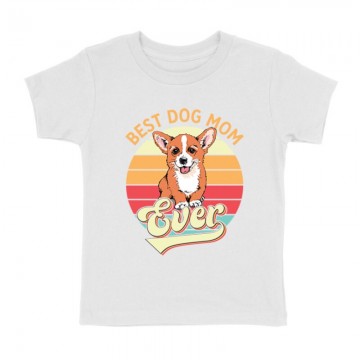 Best Dogmom Retro - Corgi Gyermek póló