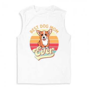 Best Dogmom Retro - Corgi Férfi Trikó