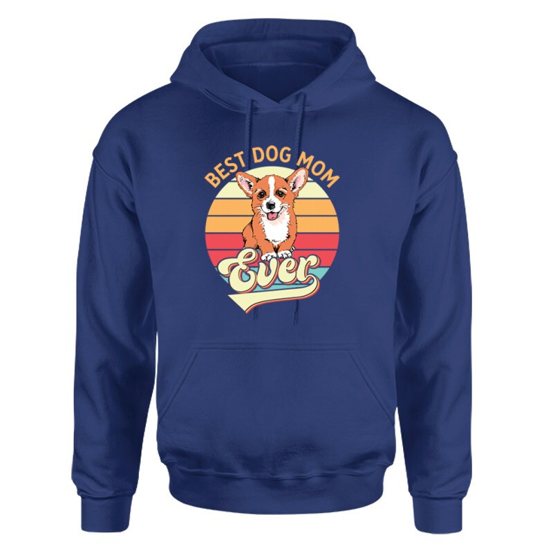 Best Dogmom Retro - Corgi Unisex pulóver
