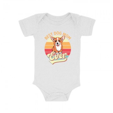 Best Dogmom Retro - Corgi Bébi body
