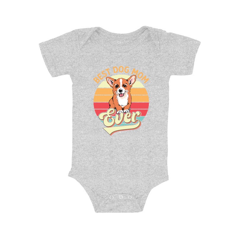 Best Dogmom Retro - Corgi Bébi body