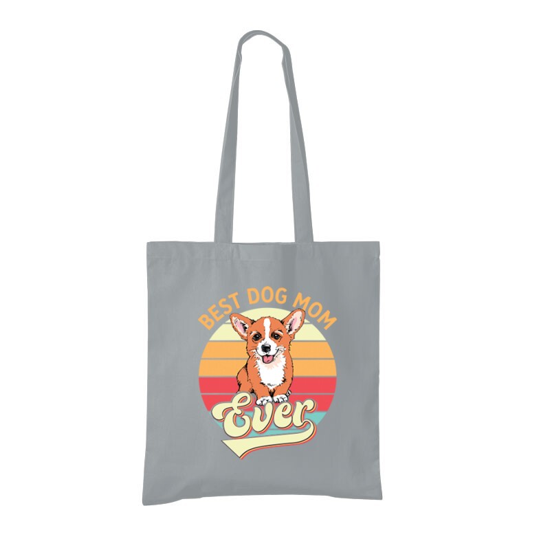 Best Dogmom Retro - Corgi Bevásárló táska