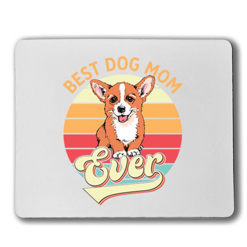 Best Dogmom Retro - Corgi Egérpad