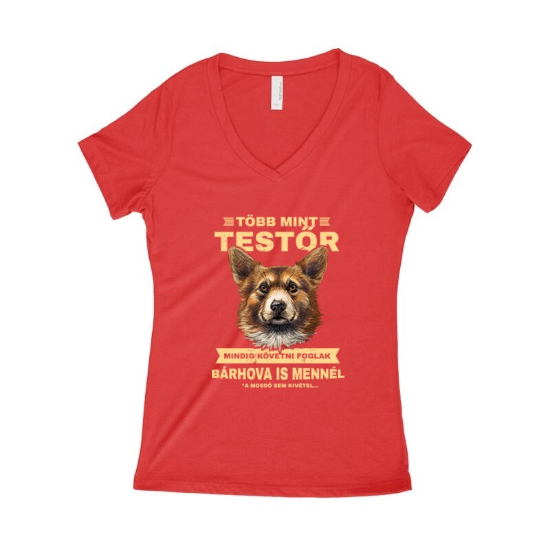 Több mint Testőr Corgi Női póló V kivágott