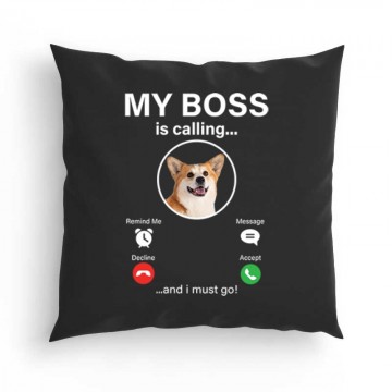 My Boss Calling Corgi Párna