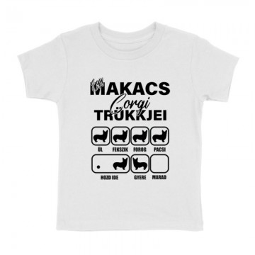 Makacs Corgi Trükkjei Gyermek póló