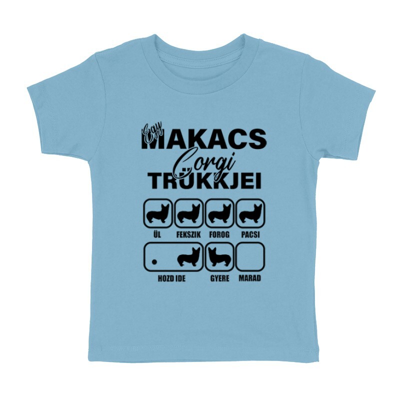 Makacs Corgi Trükkjei Gyermek póló
