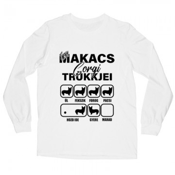 Makacs Corgi Trükkjei Hosszú ujjú póló