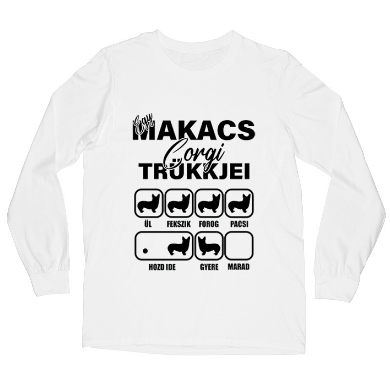 Makacs Corgi Trükkjei Hosszú ujjú póló