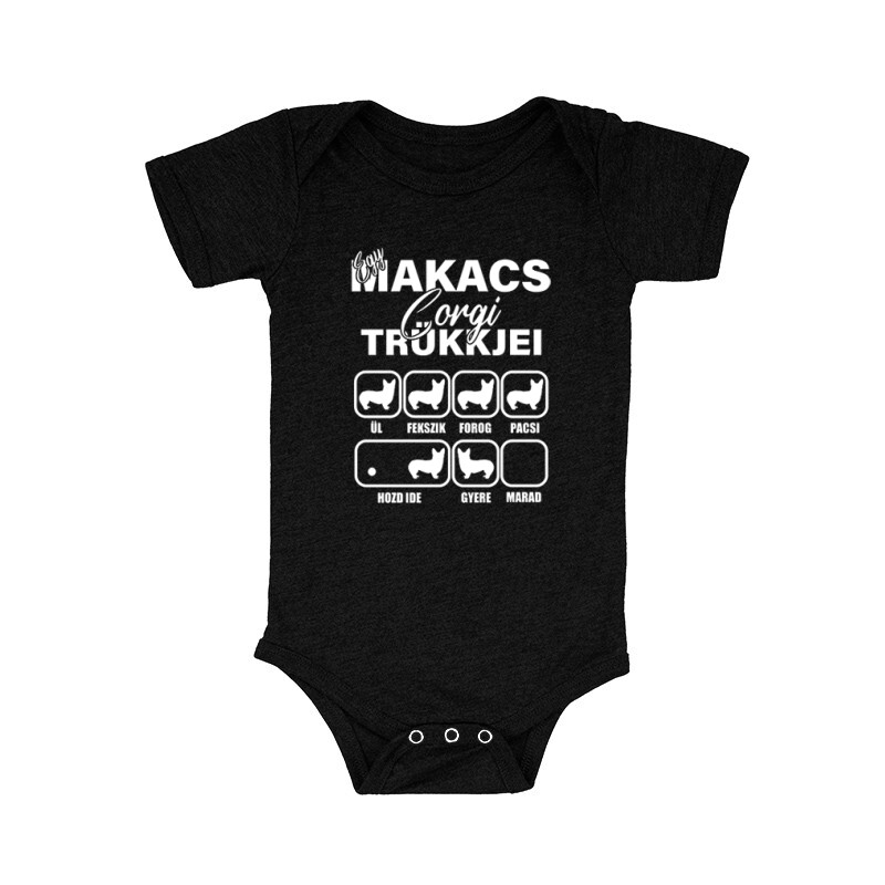Makacs Corgi Trükkjei Bébi body