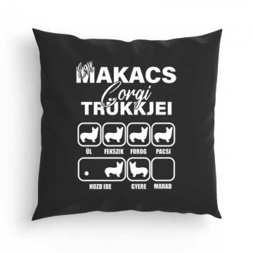 Makacs Corgi Trükkjei Párna
